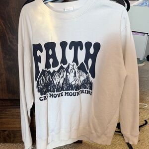 Faith Mountain Graphic Sweatshirt - White